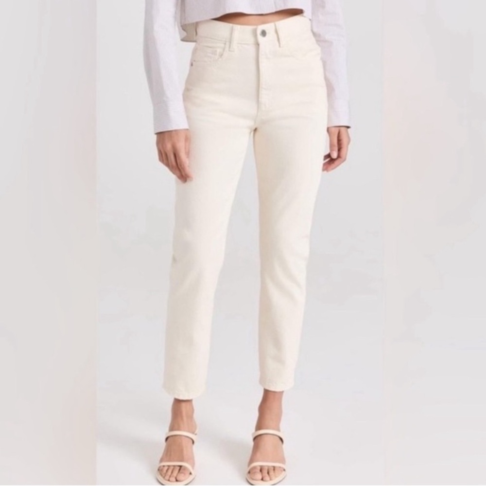 NWT EDWIN Hana Classic Straight Crop Jeans Denim Off White sz 29 Anthropologie